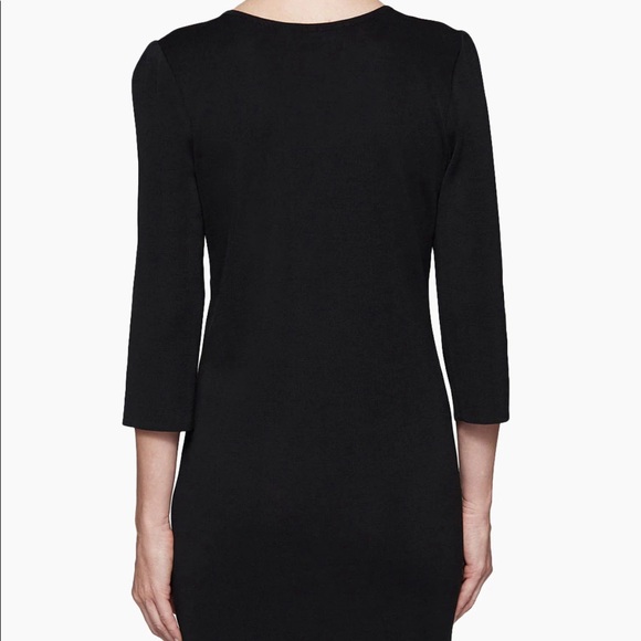 Ming Wang 3/4 Sleeve V Neck Knit Dress - Picture 4 of 5
